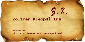 Zoltner Kleopátra névjegykártya
